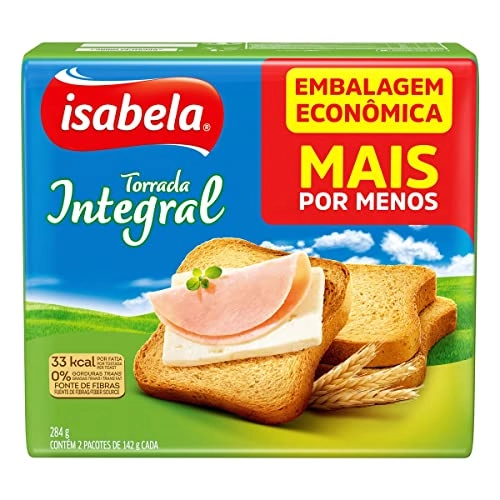 Torrada Integral Isabela Pacote 284g 2 Unidades Embalagem Econômica Leve Mais Pague Menos