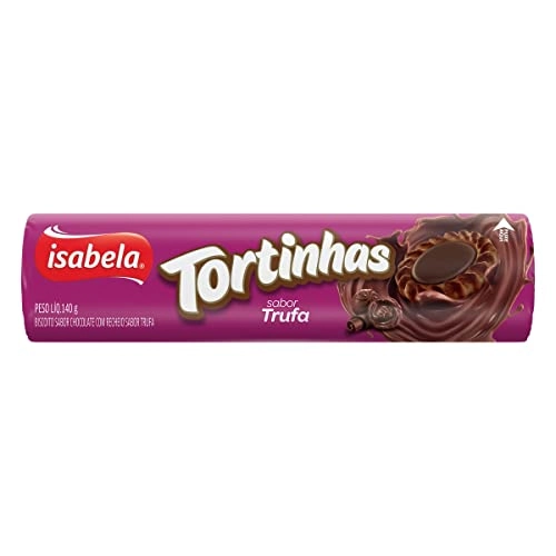 Biscoito Chocolate Recheio Trufa Isabela Tortinhas Pacote 140g