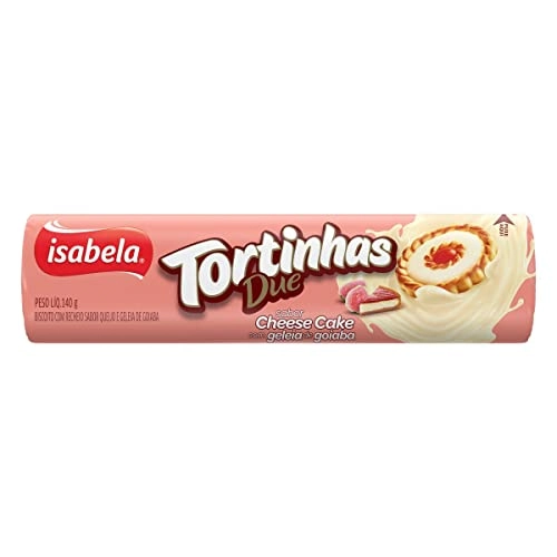 Biscoito Recheio Cheese Cake Com Geleia De Goiaba Isabela Tortinhas Due Pacote 140g