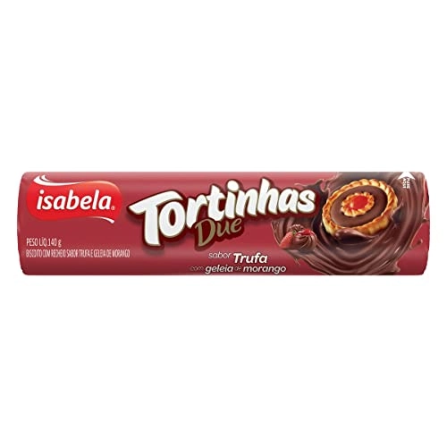 Biscoito Recheio Trufa Com Geleia De Morango Isabela Tortinhas Due Pacote 140g