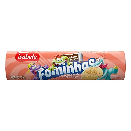 Biscoito Recheio Pêssego Isabela Fominhas Pacote 130g