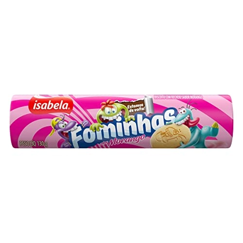 Biscoito Recheio Morango Isabela Fominhas Pacote 130g