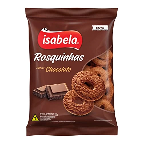 Biscoito Rosquinha Chocolate Isabela Pacote 350g