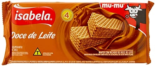 Biscoito Wafer Recheio Doce De Leite Isabela Pacote 100g