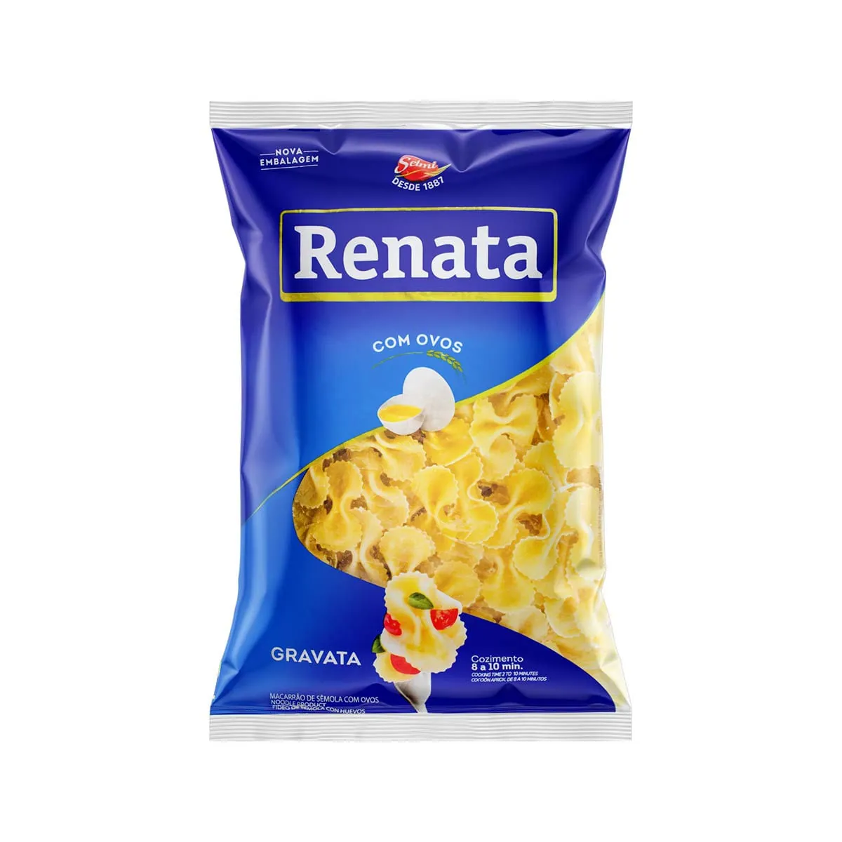 Macarrão De Sêmola Com Ovos Gravata Renata Pacote 500g