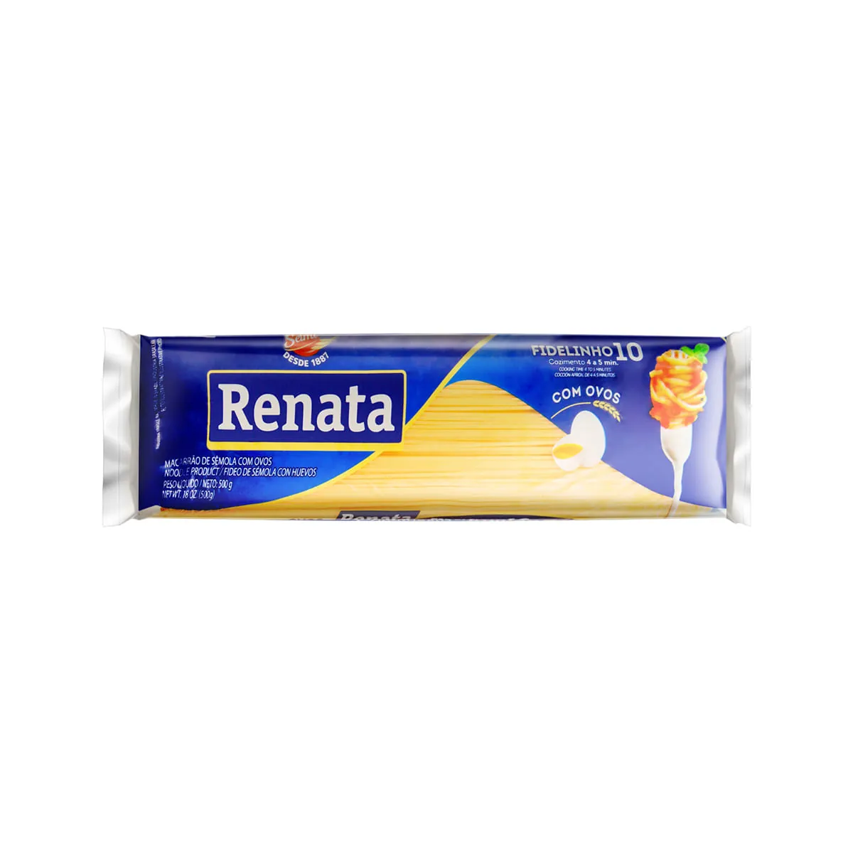 Macarrão Fidelinho Renata com Ovos Nº 10 500g