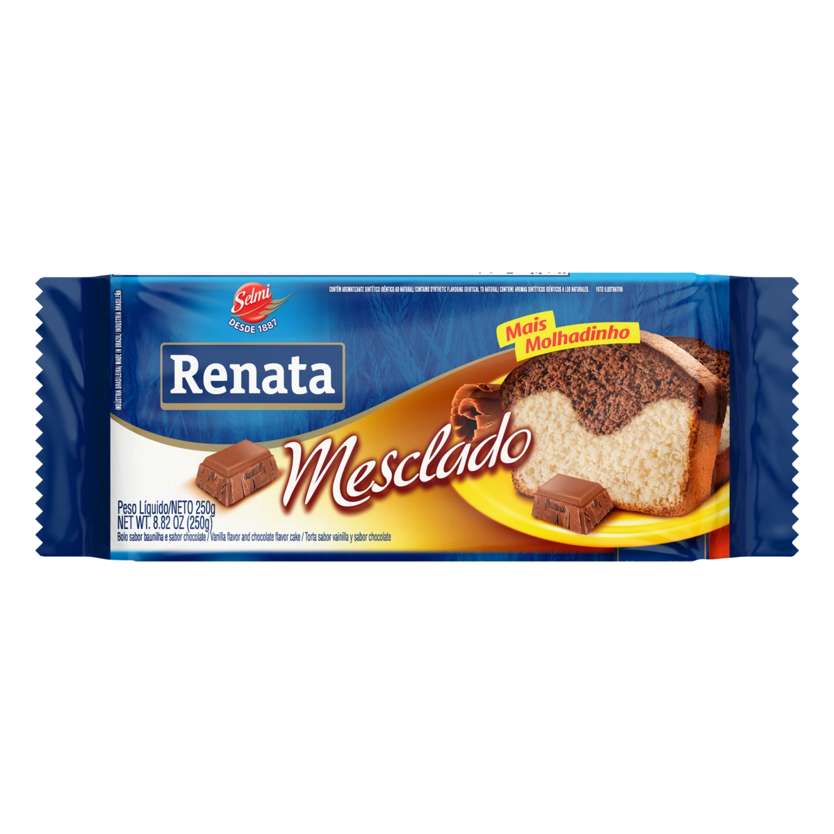 Bolo Mesclado Baunilha E Chocolate Renata Pacote 250g