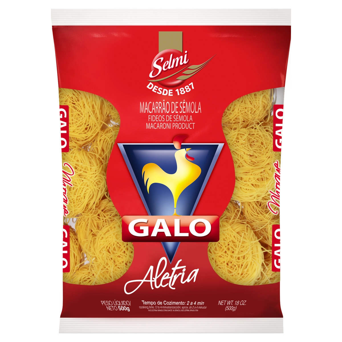 Macarrão De Sêmola Aletria Galo Pacote 500g