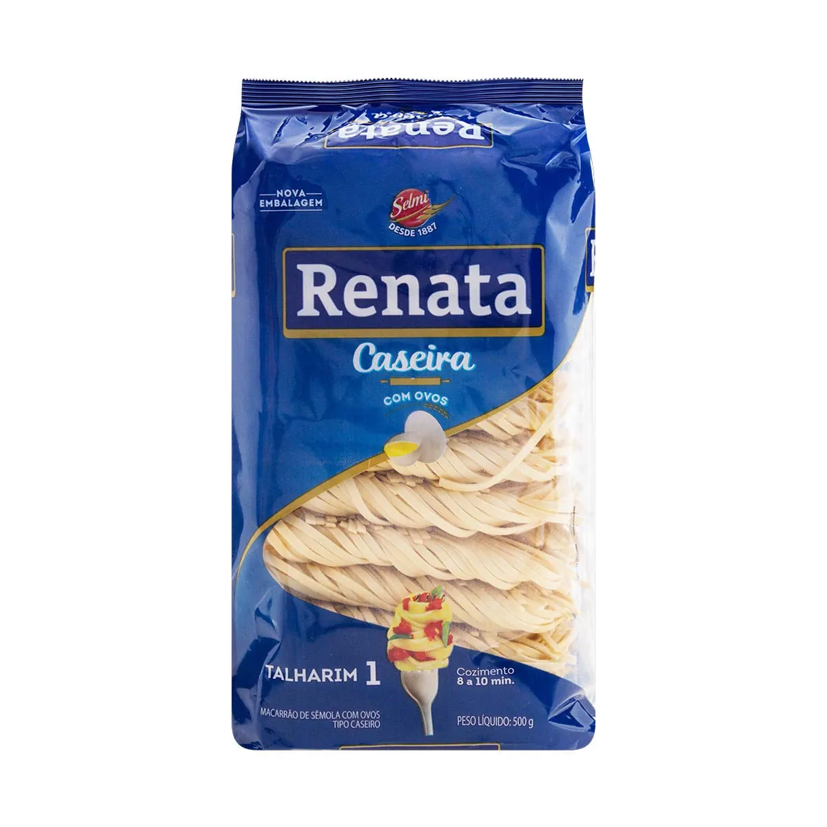 Macarrão De Sêmola Com Ovos Caseiro Talharim 1 Renata Pacote 500g