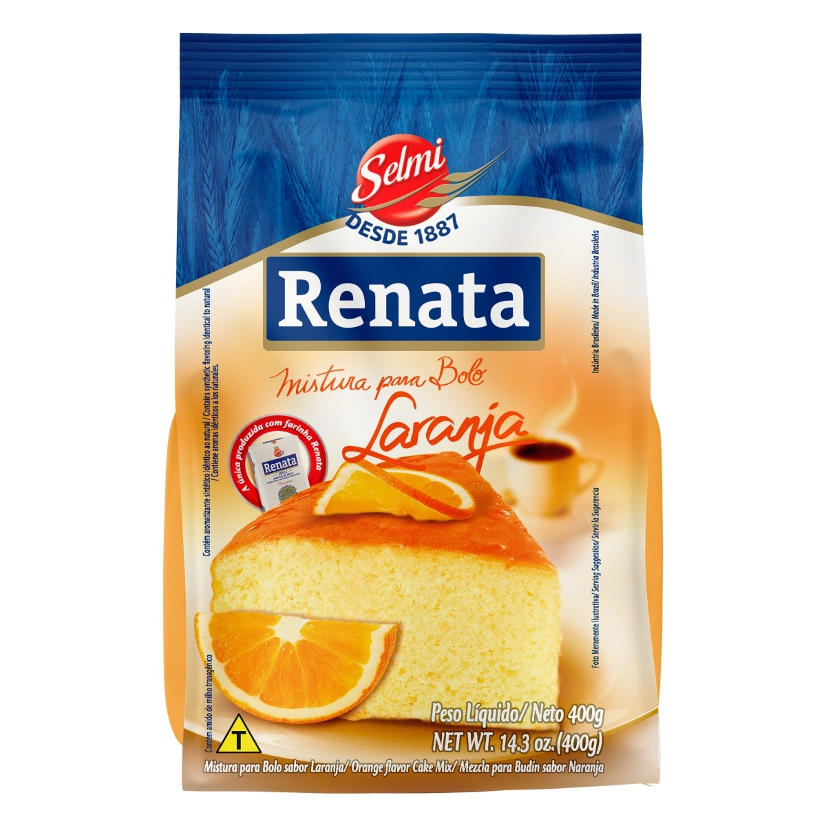 Mistura Para Bolo Laranja Renata Pacote 400g
