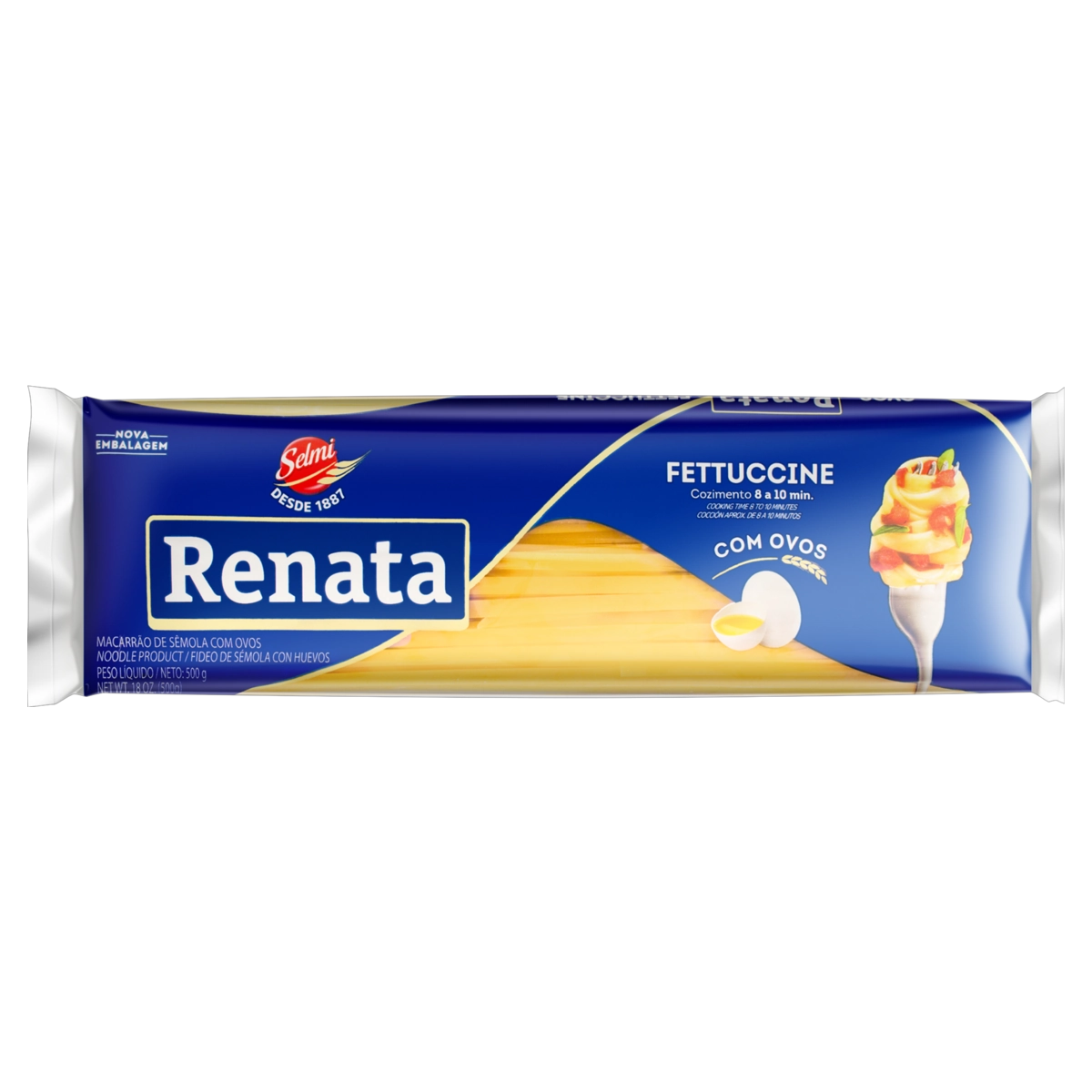 Macarrão De Sêmola Com Ovos Fettuccine Renata Pacote 500g