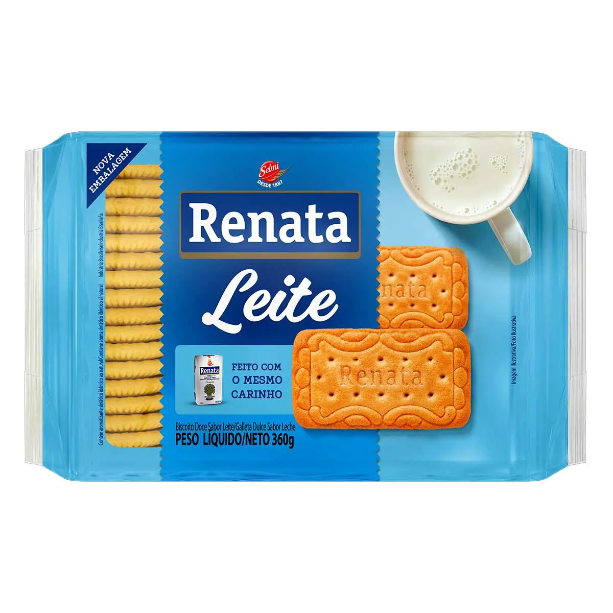 Biscoito Leite Renata Pacote 360g