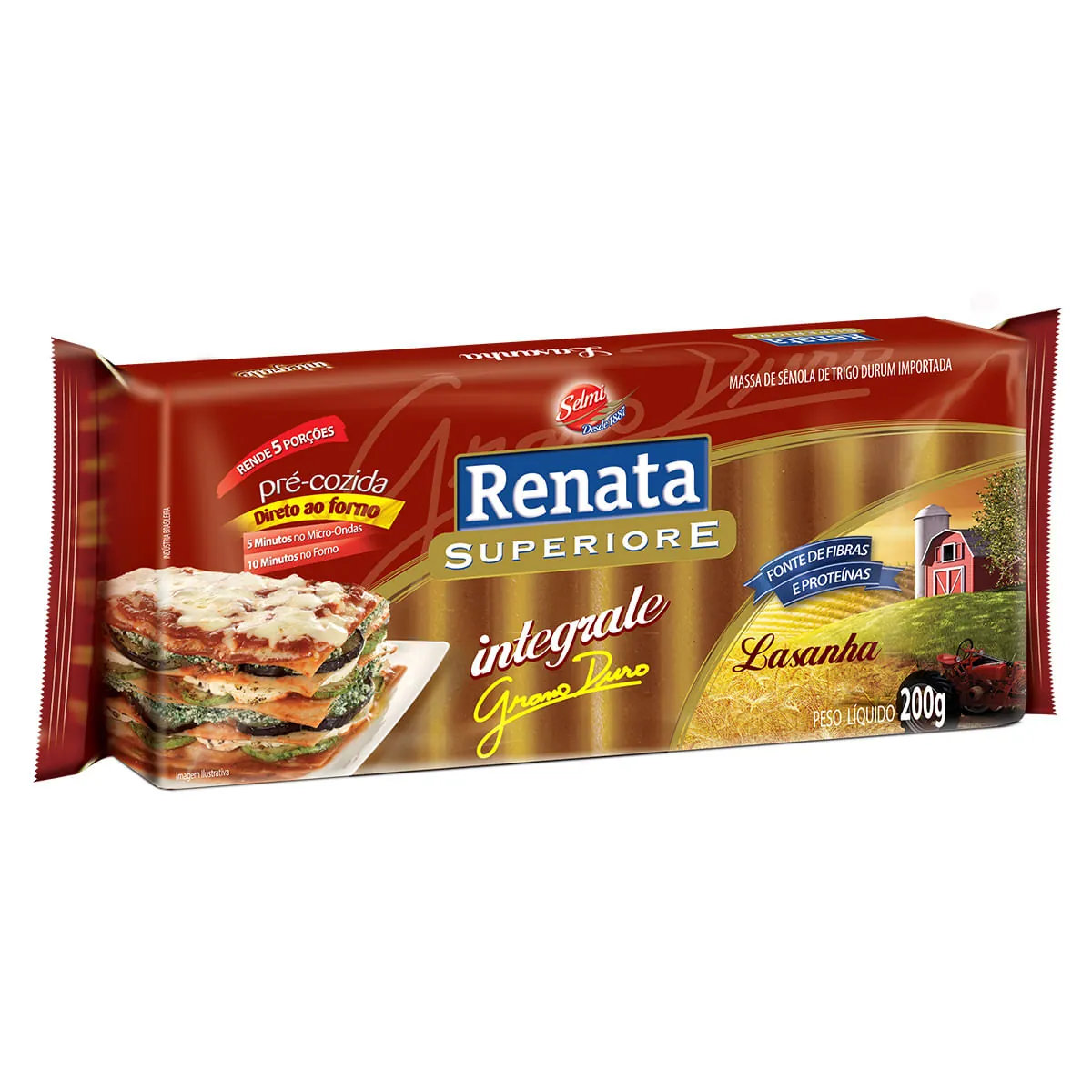 Massa para Lasanha Integral Renata 200 g