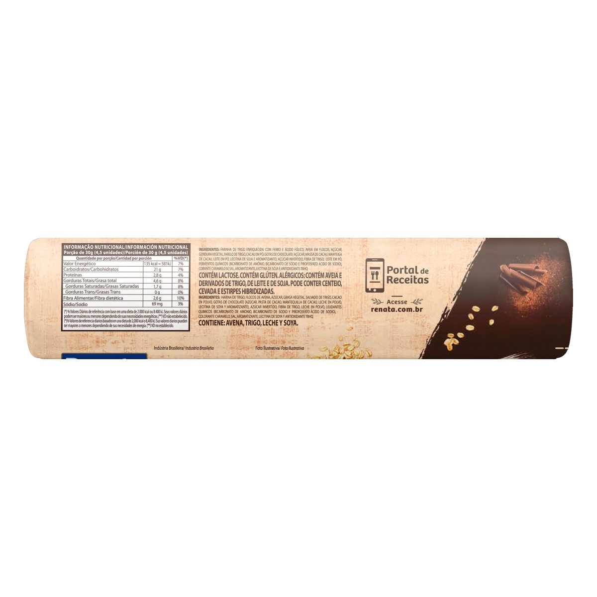 Biscoito Integral Cacau Renata Pacote 150g