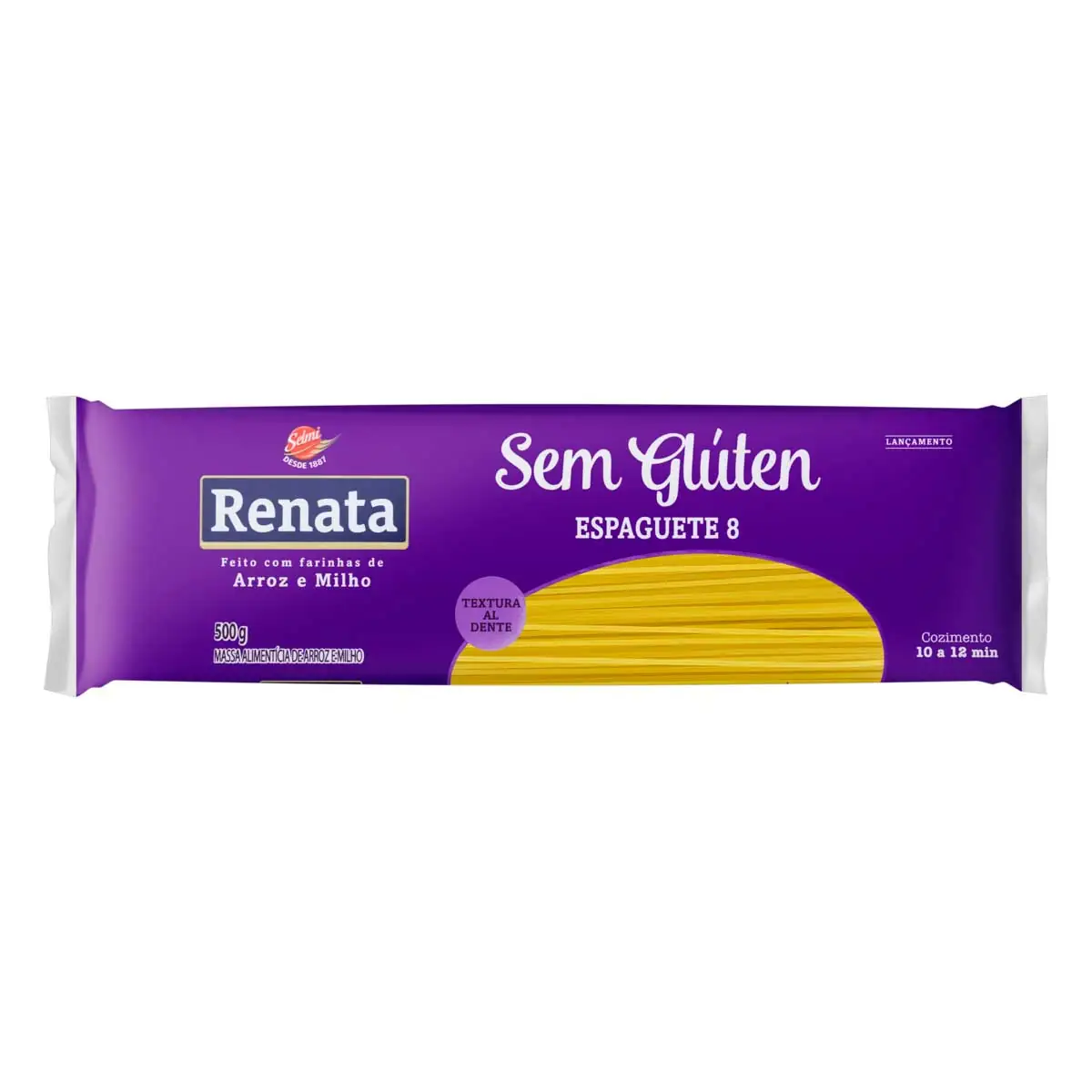 Macarrão de Milho e Arroz Espaguete 8 Renata sem Glúten 500g