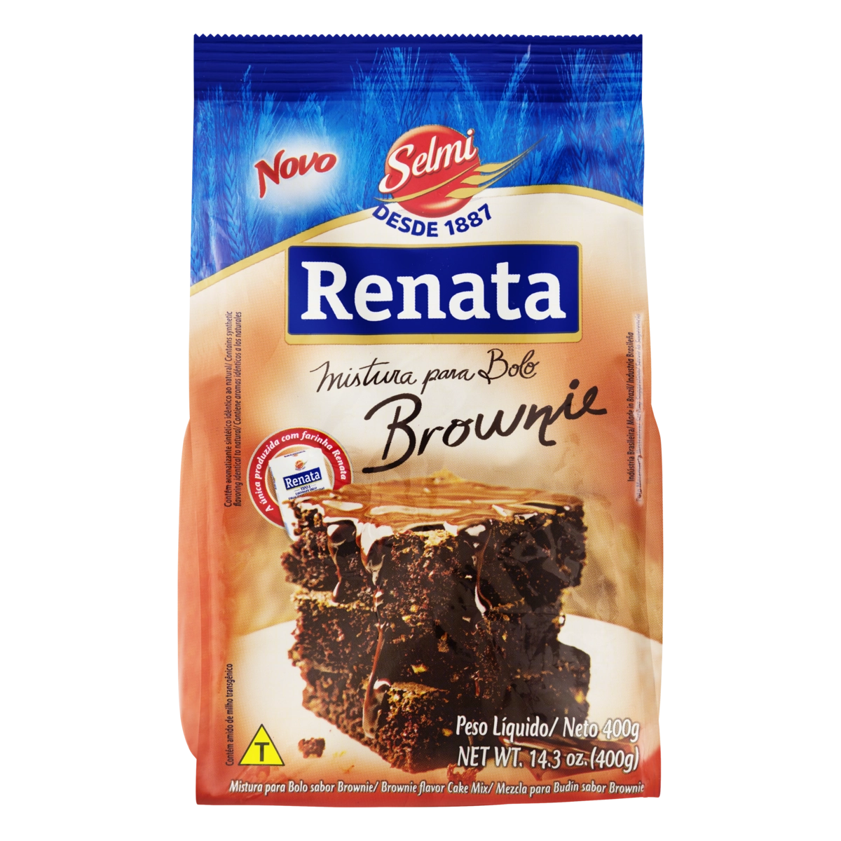 Mistura Para Bolo Brownie Renata Pacote 400g