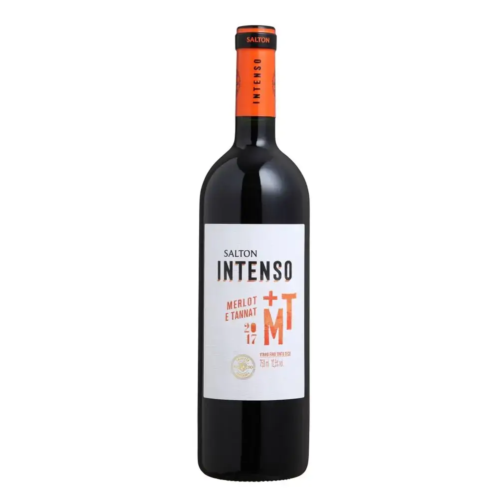 Vinho Brasileiro Tinto Seco Reserva Privada Salton Intenso Merlot Tannat Serra Gaúcha Garrafa 750ml