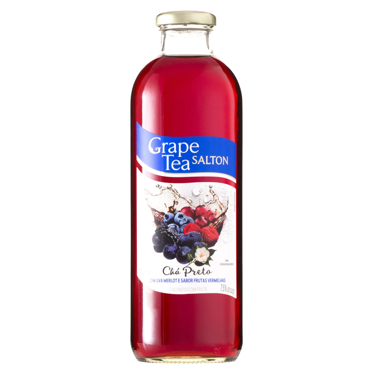 Chá Preto Frutas Vermelhas Salton Grape Tea Garrafa 750ml
