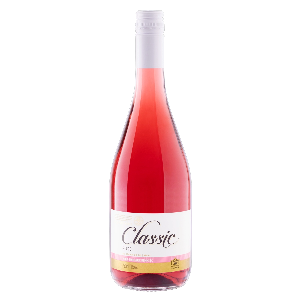 Vinho Brasileiro Rosé Demi-Sec Reservado Salton Classic Merlot Moscato Serra Gaúcha Garrafa 750ml
