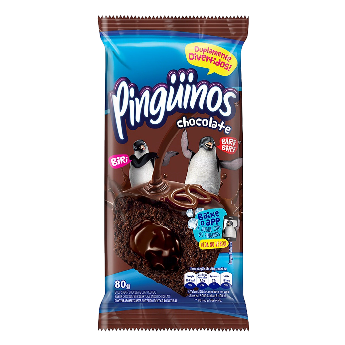 Pinguinos Duplo Chocolate 80g