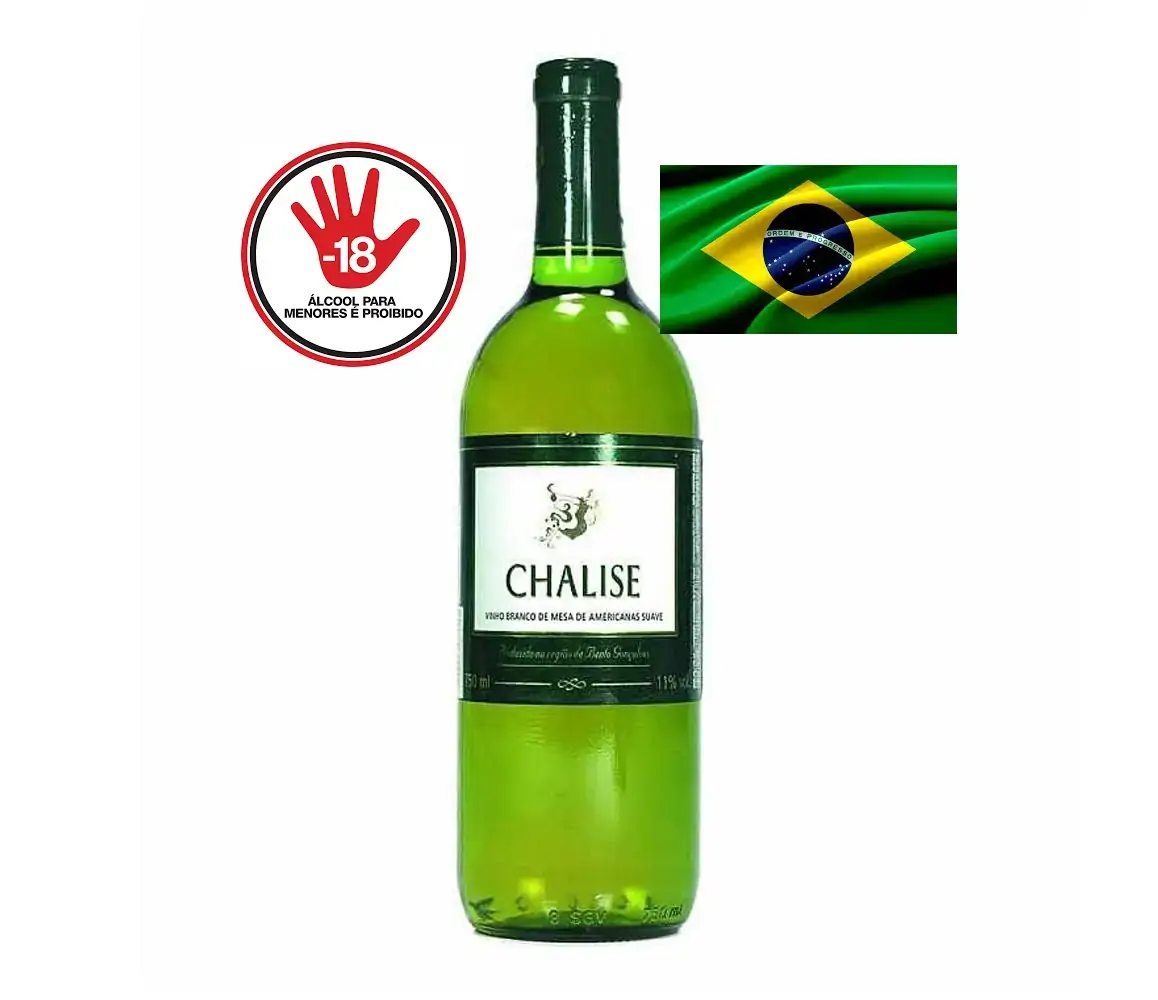 Vinho Brasileiro Branco Chalise Serra Gaúcha Garrafa 750ml