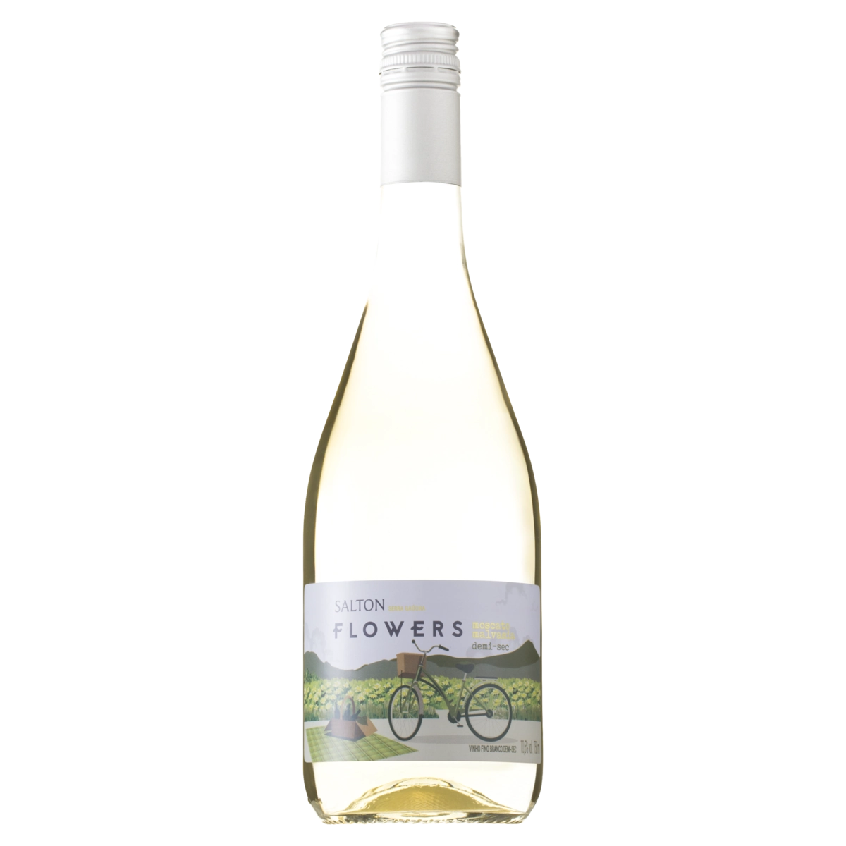 Vinho Brasileiro Branco Demi Sec Salton Flowers Moscato Malvasia Serra Gaúcha Garrafa 750ml