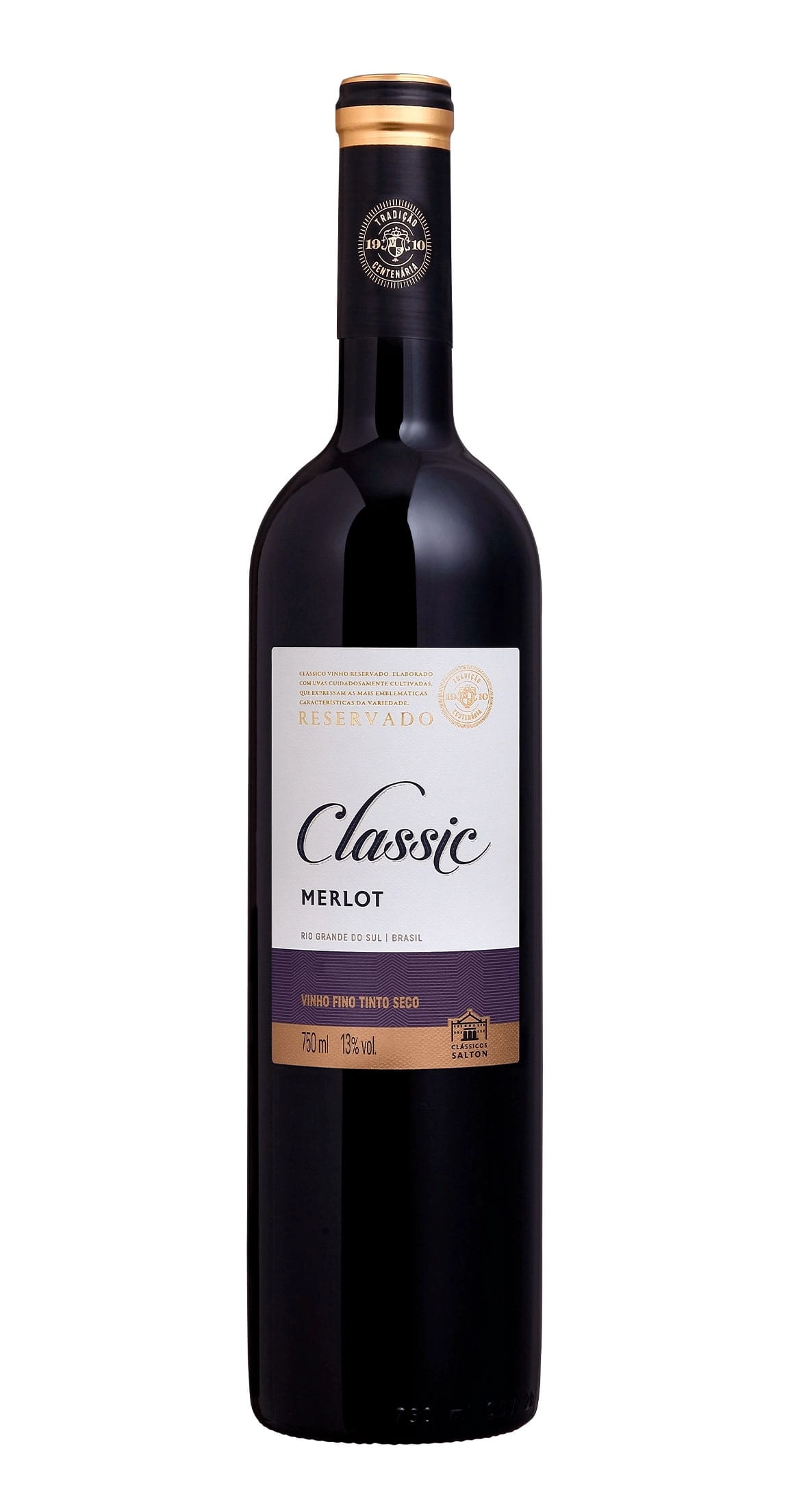 Vinho Brasileiro Tinto Reserva Especial Salton Classic Merlot Serra Gaúcha Garrafa 750ml