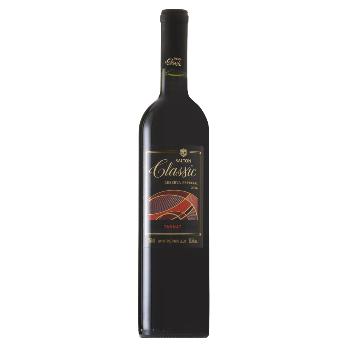 Kit 2 Taças 1 Vinho Brasileiro Tinto Seco Reserva Especial Salton Classic Tannat Serra Gaúcha 750ml