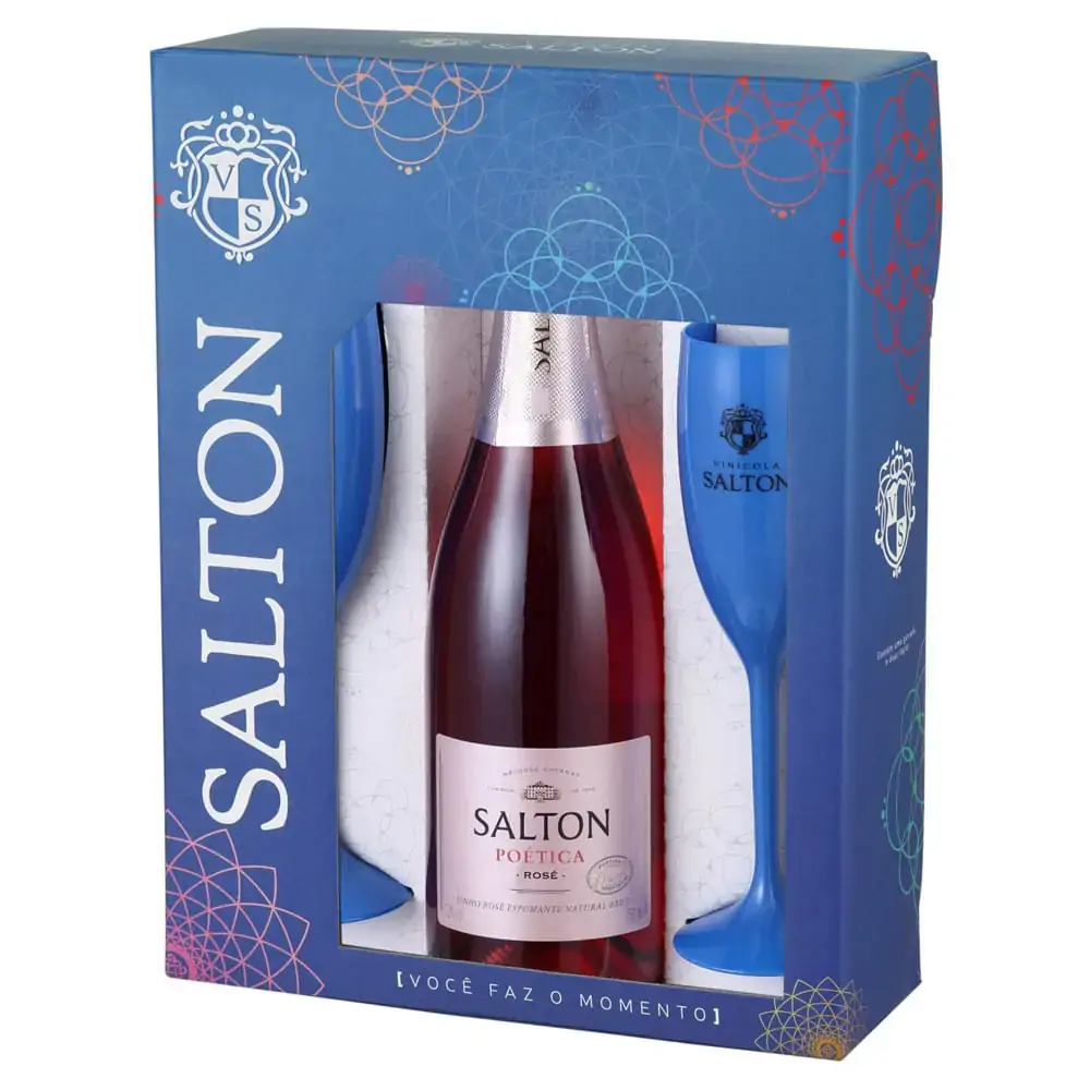 Conjunto Salton Espumante Poetica 2 Taças