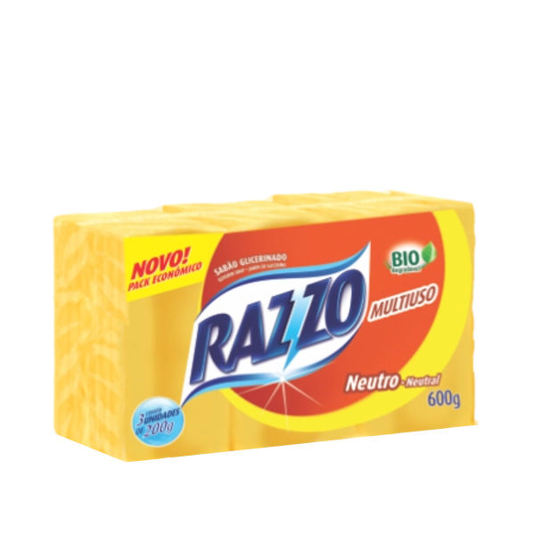 Sabão Em Pedra Glicerinado Neutro Razzo 600g