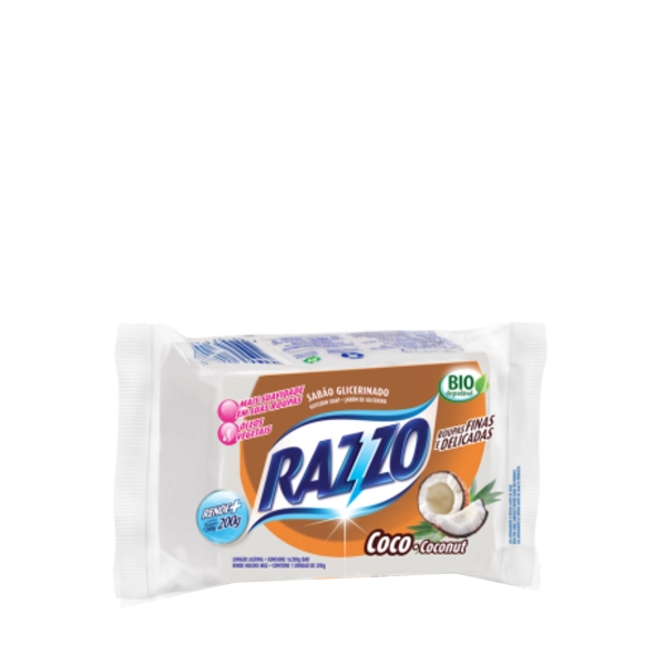 Sabão Barra Glicerinado Coco Razzo Flow Pack 200g
