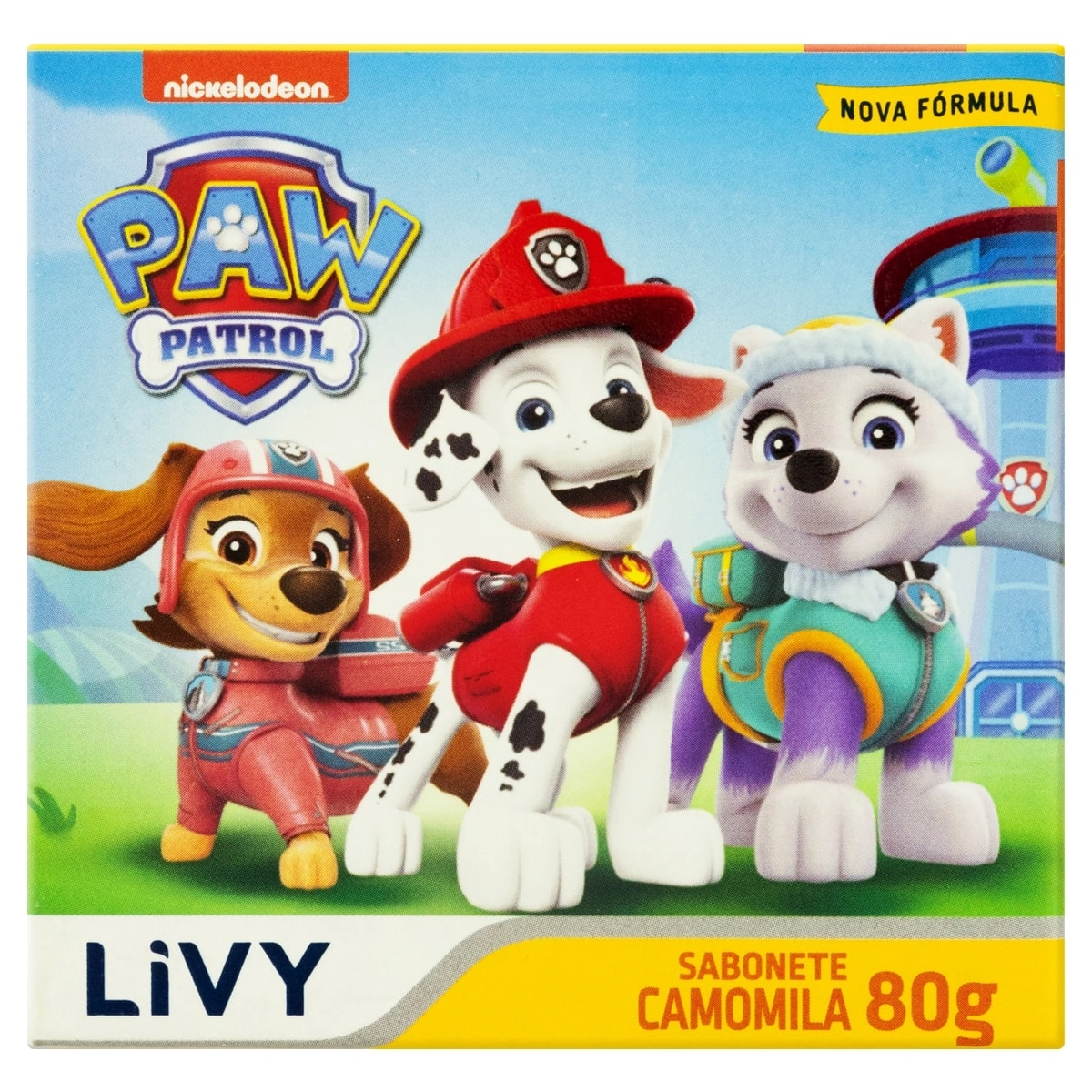 Sabonete Em Barra LIVY Camomila Patrulha Canina Caixa 80g