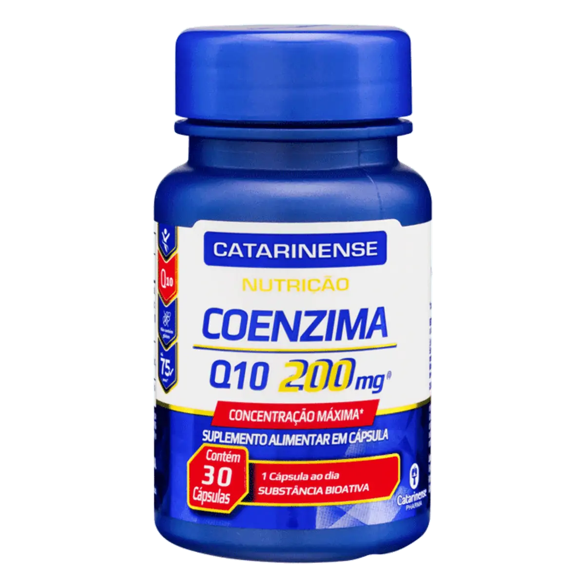 Coenzima Q10 200mg Catarinense Nutrição Frasco 30 Cápsulas Gelatinosas