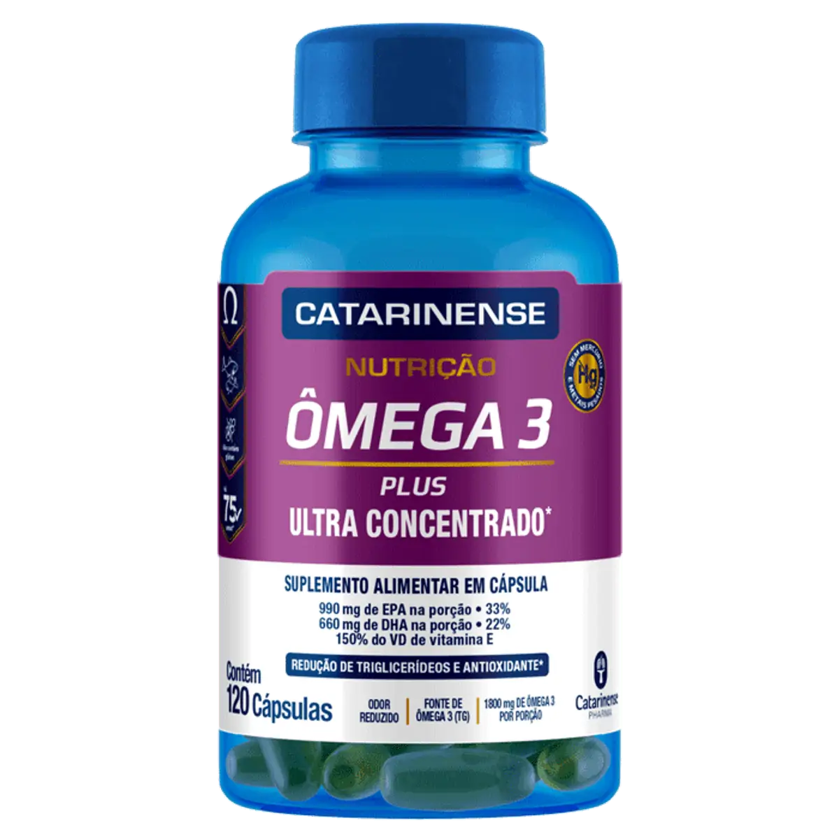 ômega 3 Catarinense Plus Frasco 120 Cápsulas