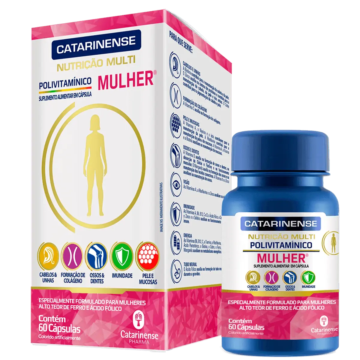 Polivitamínico Catarinense Mulher C/60 Cápsulas