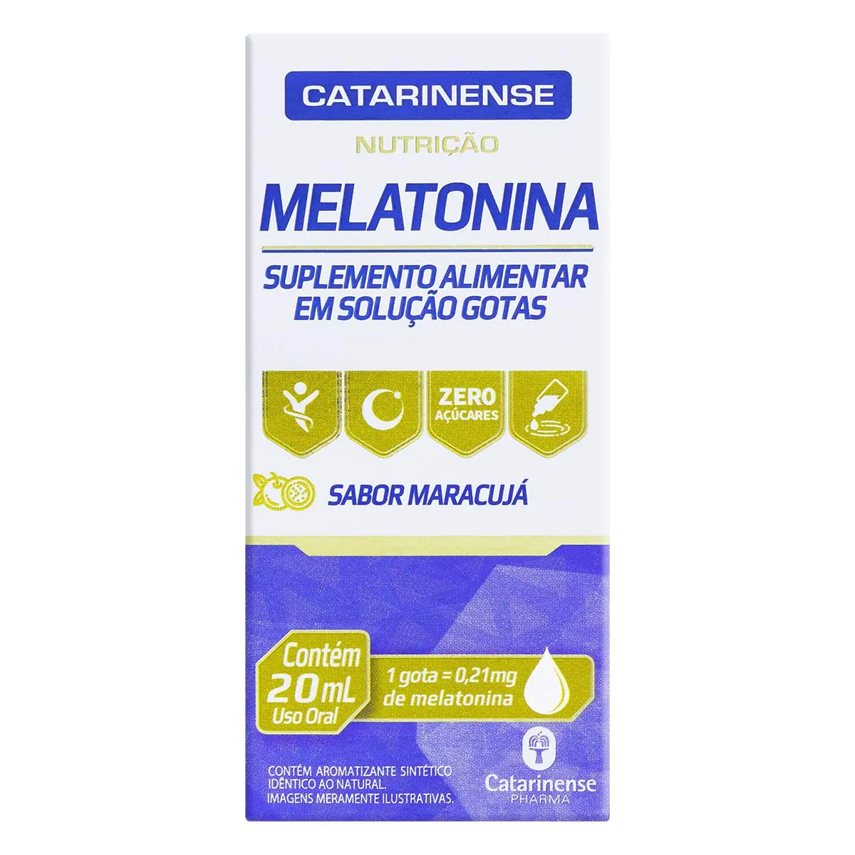 Melatonina Maracujá Catarinense Nutrição Caixa 20ml Gotas