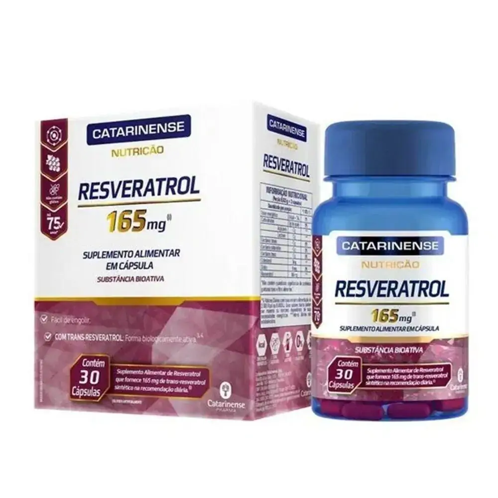 Resveratrol 165mg Catarinense Nutrição Caixa 30 Cápsulas