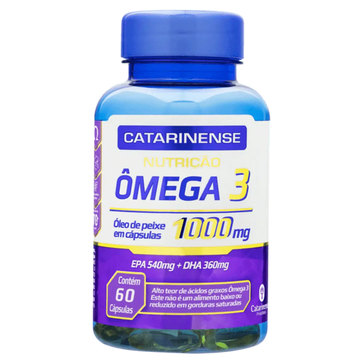 ômega 3 1000mg Catarinense Pharma Nutrição Frasco 60 Cápsulas