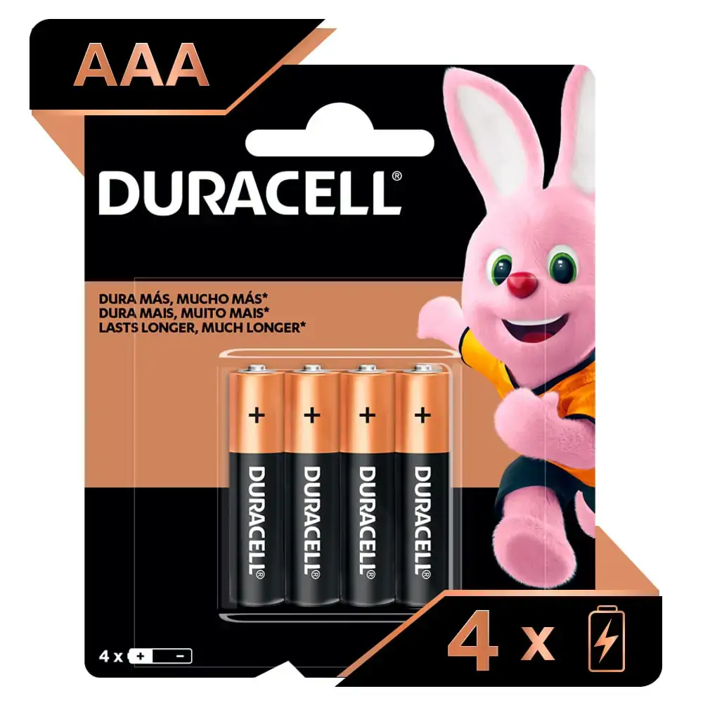 Pilha Duracell Aaa Palito 4unidade