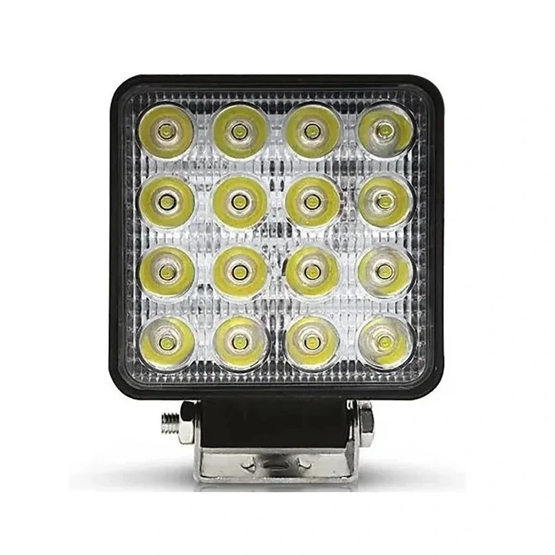 Farol Auxiliar Universal Unitário Quadrado 16 Leds 48W - SUNS ACESSORIOS FLU848