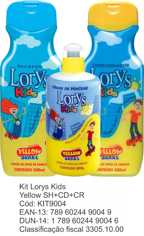 Kit Lorys Kids Shampoo Condicionador Creme P/pentear