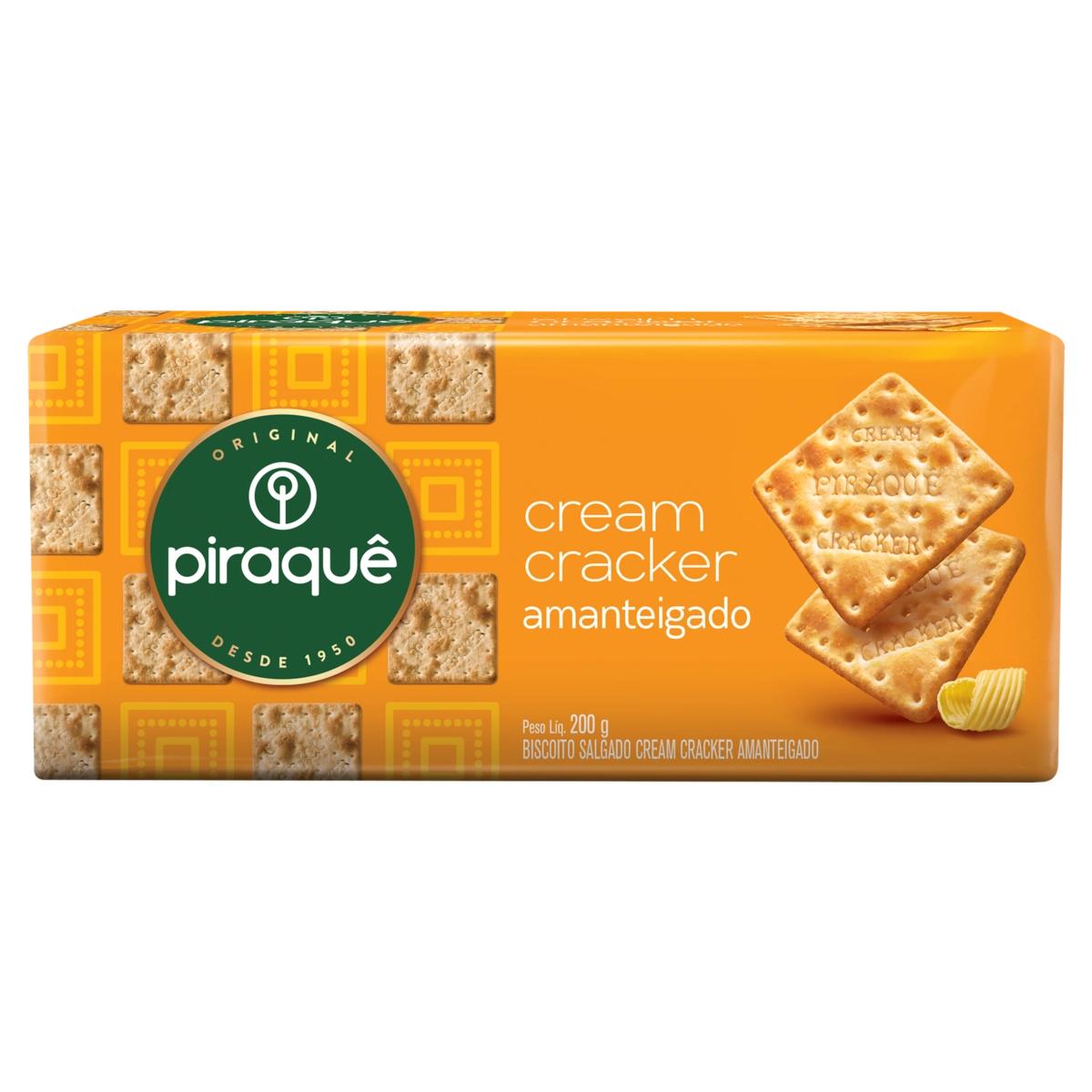 Biscoito Cream Cracker Amanteigado Piraquê Pacote 200g