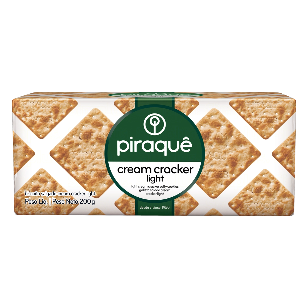 Biscoito Cream Cracker Light Piraquê Pacote 200g
