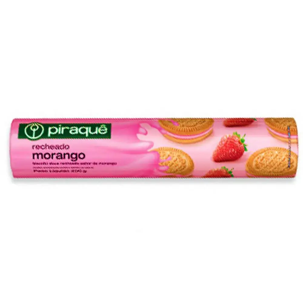 Biscoito Recheado Piraque Morango