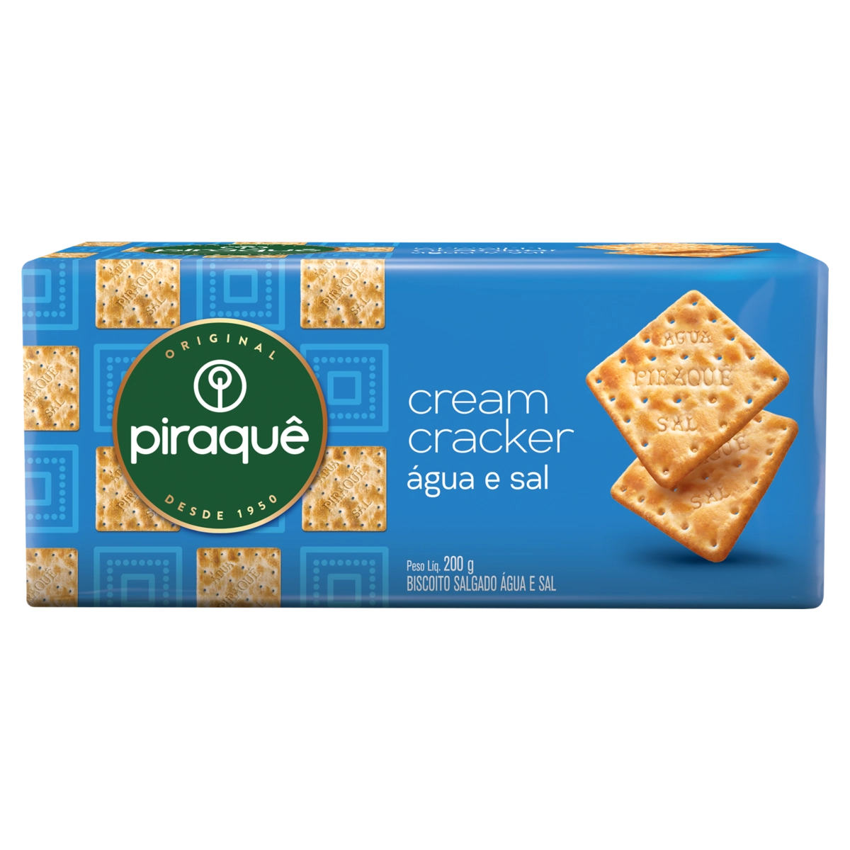 Biscoito água E Sal Piraquê Pacote 200g