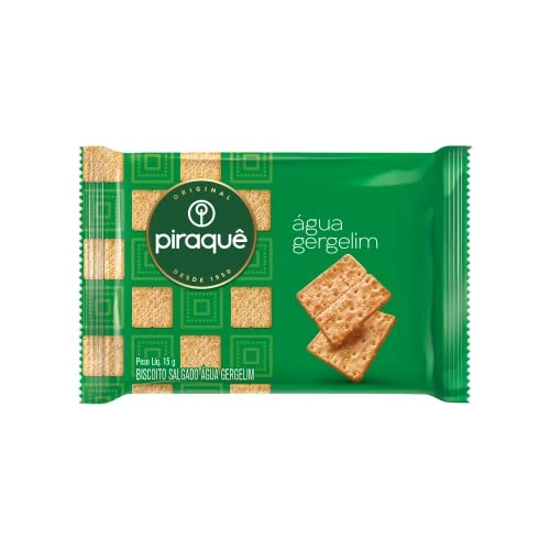 Biscoito água Com Gergelim Piraquê Pacote 15g