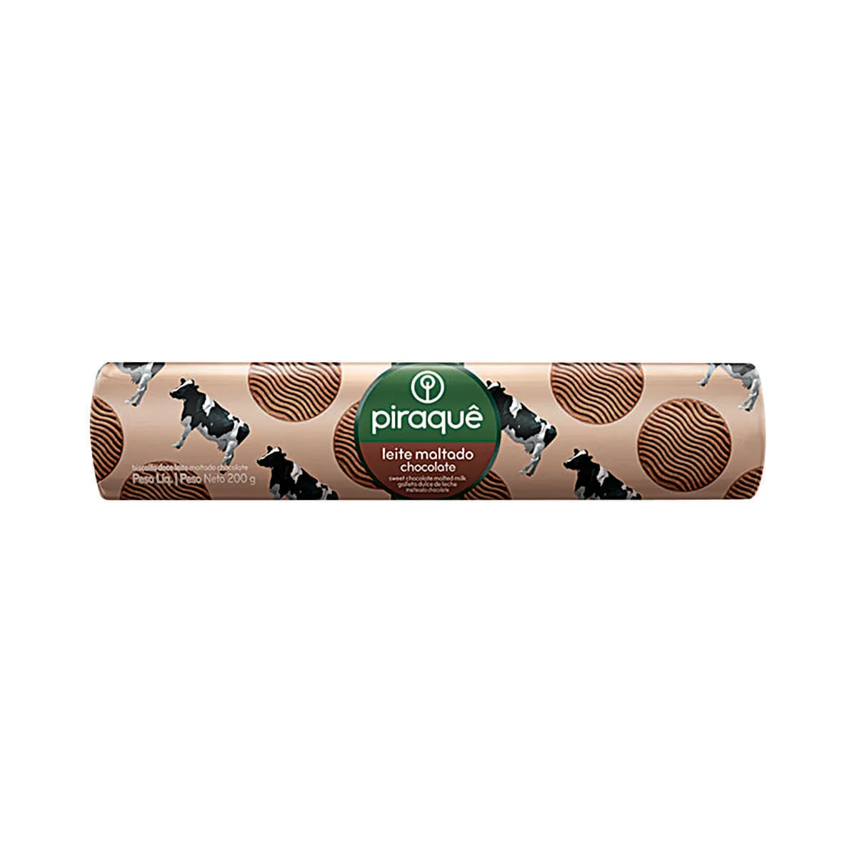 Biscoito Leite Maltado Chocolate Piraquê Pacote 200g