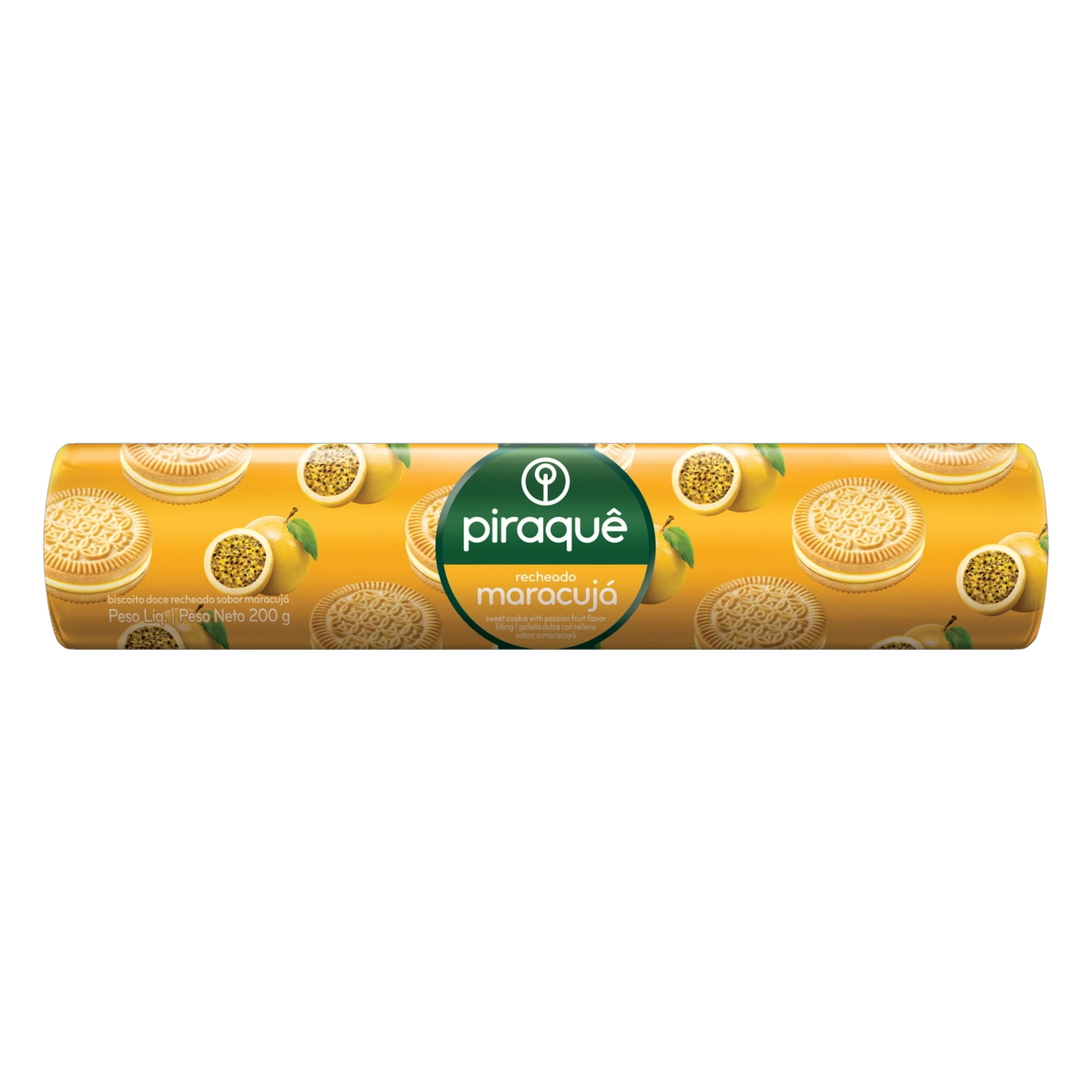 Biscoito Recheio Maracujá Piraquê Pacote 200g