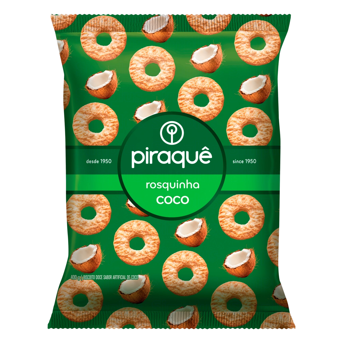 Biscoito Rosquinha Coco Piraquê Pacote 400g