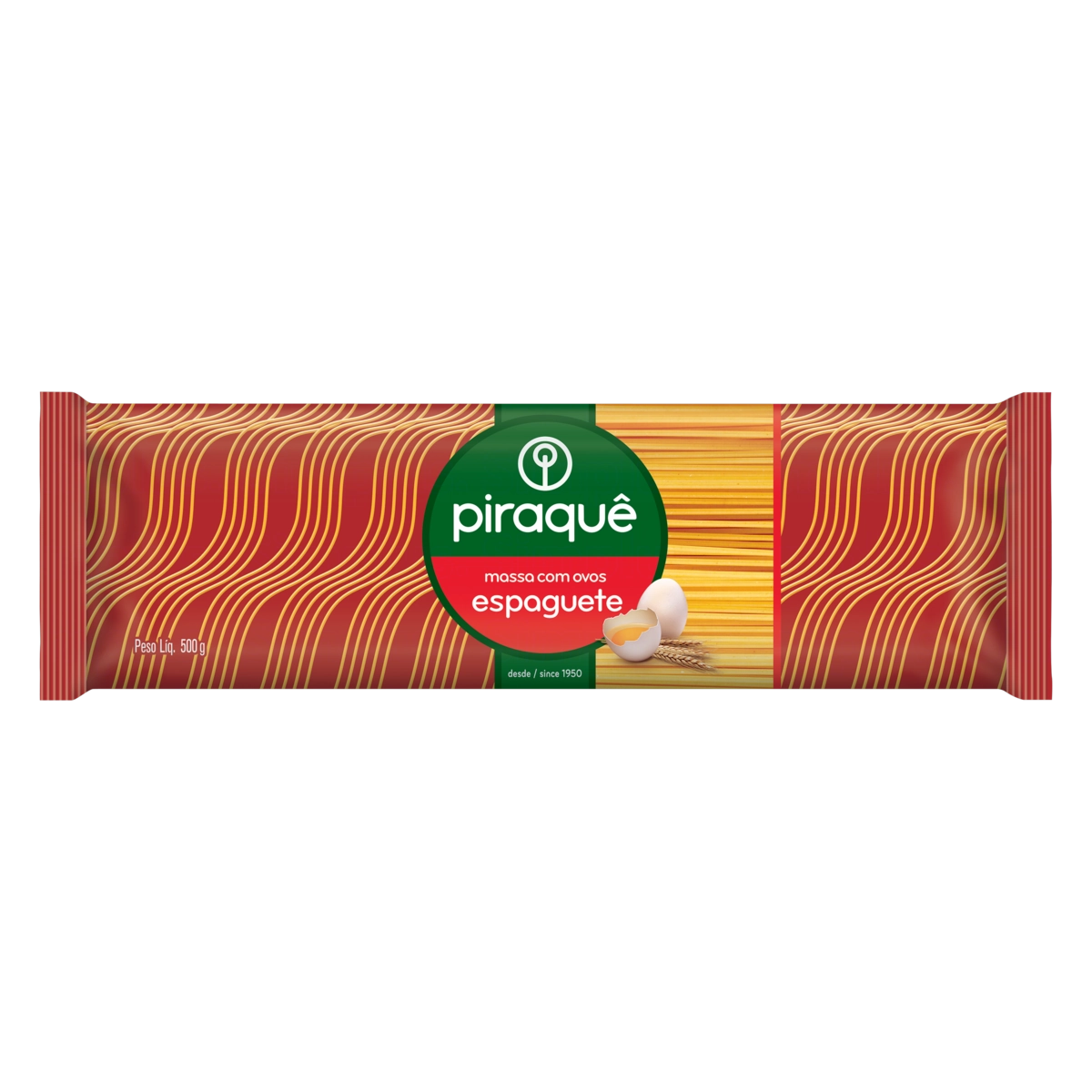 Macarrão Com Ovos Espaguete Piraquê Pacote 500g